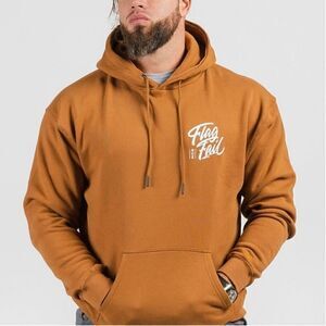 Flag Nor Fail NWT Fleece ‘Base Hoodie’ in ‘Copper’ Brown Size Small